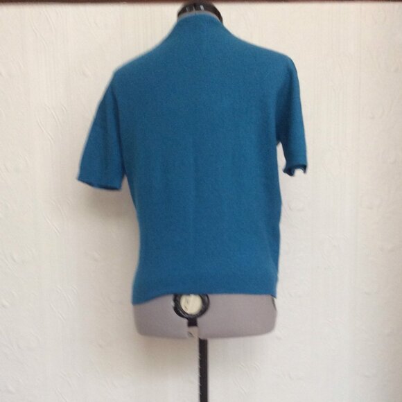 Short sleeves 60's Pringle sweater, lambswool, size 38 bust, knitted top - Picture 3 of 4